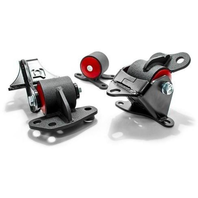 Honda Civic Engine Mount Kit - Innovative Mounts - Steel Mounts 95A Bushings - Black - `96-`00 Honda Civic Engine Mount Kit - Innovative Mounts - Steel Mounts 95A Bushings - Black - `96-`00